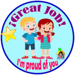 Great job, i am proud of you" - Motivation Circle Sticker