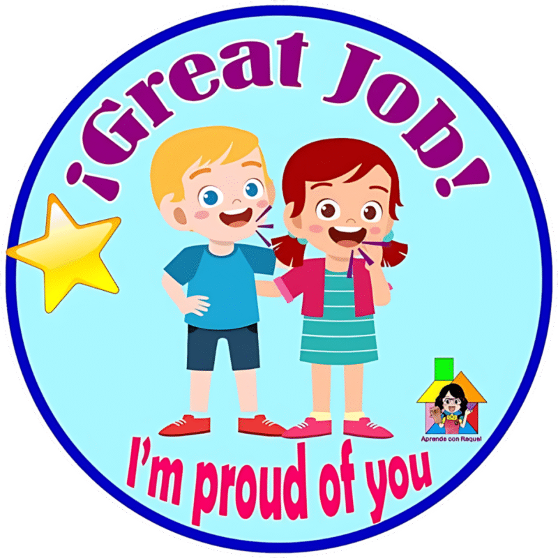 Great job, i am proud of you" - Motivation Circle Sticker