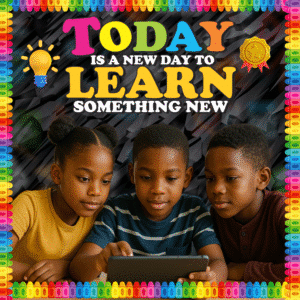 Today is a new day to learn something new- Colorful  4by4 feet Flex motivational banner