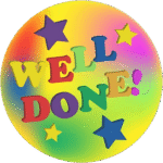 "Well done " - Motivation Circle Sticker