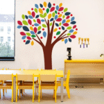 "Colorful Flower design" - Classroom Tree Sticker Display
