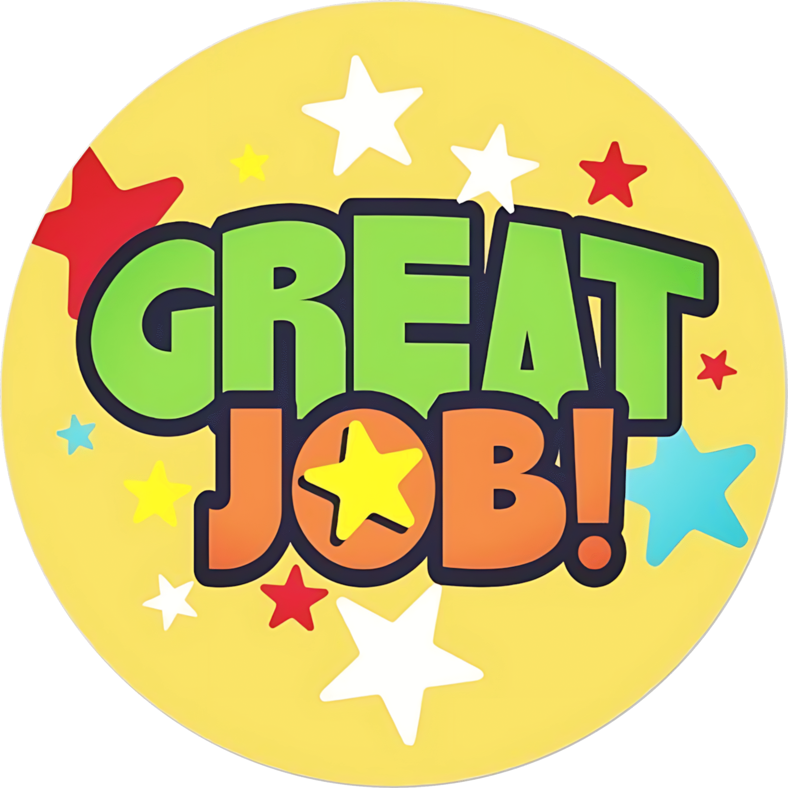 "Great job " - Motivation Circle Sticker