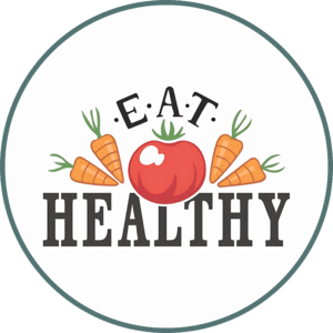 "Eat healthy " - Motivation Circle Sticker