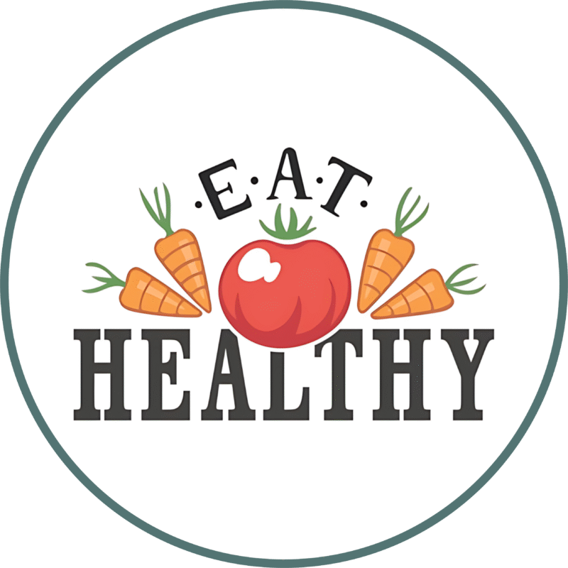 "Eat healthy " - Motivation Circle Sticker
