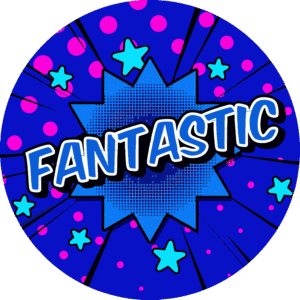"Fantastic " - Motivation Circle Sticker