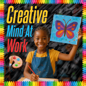 Creative minds at work- Colorful  4by4 feet Flex motivational banner