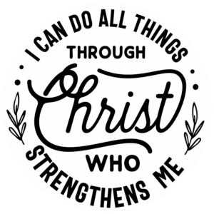 "I can do all things through Christ.. " - Motivation Circle Sticker