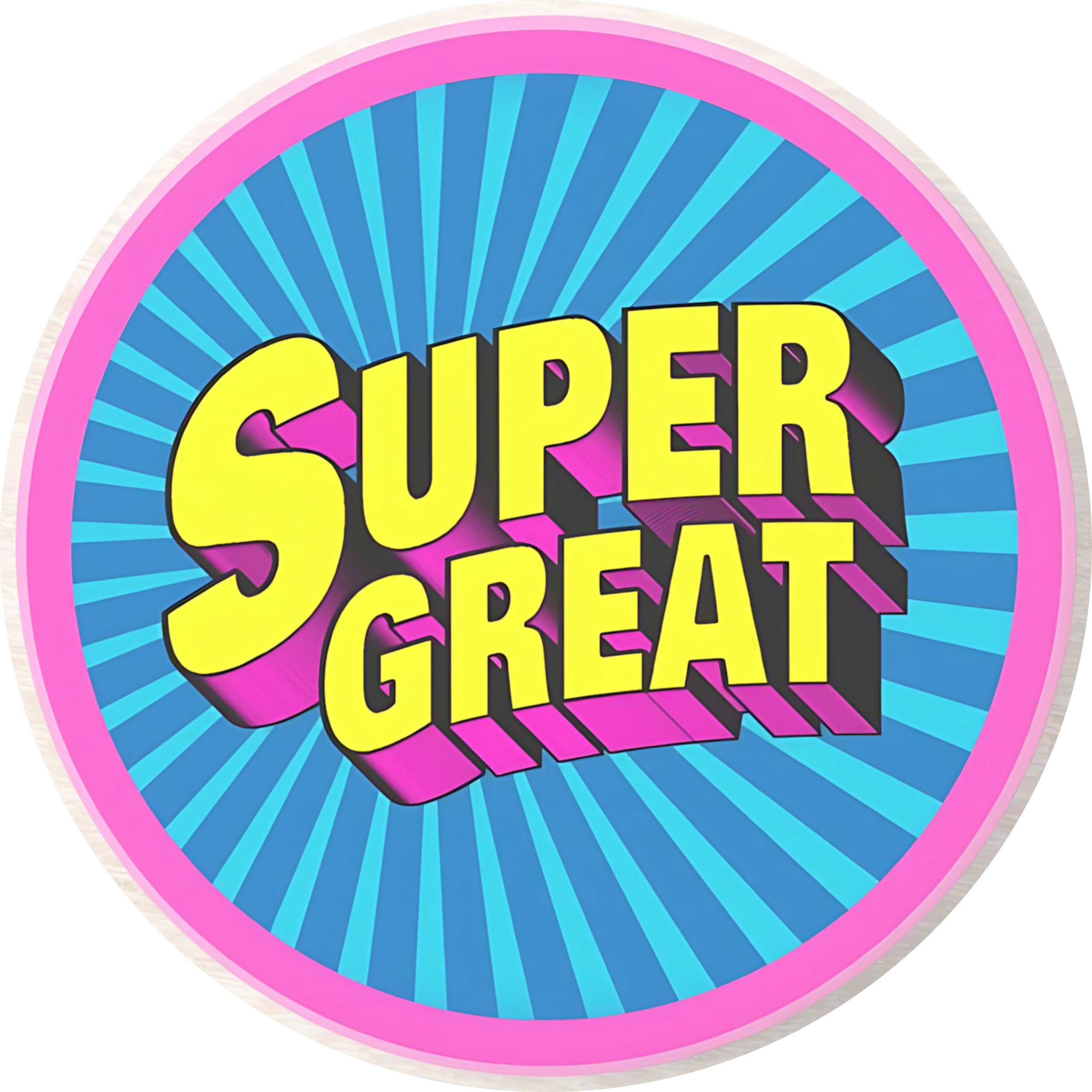 "Super great " - Motivation Circle Sticker