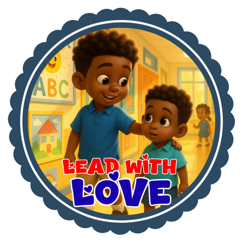 Lead with love- Motivation Circle Sticker