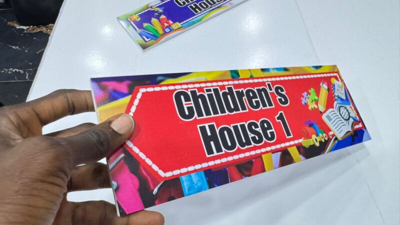 Children's House 1    - Durable Foam board Class Tag