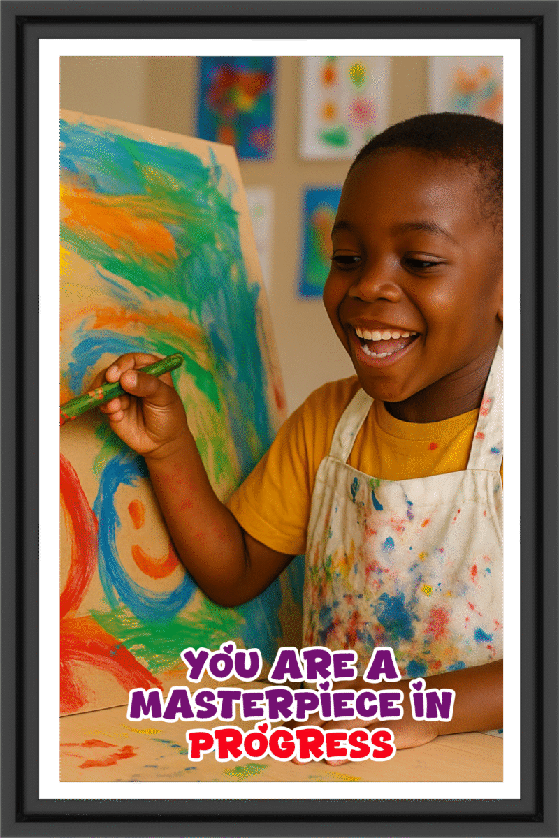 You are a masterpiece in progress- A.I  Motivational Posters