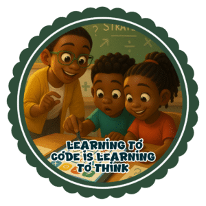 Learning to code is learning to think - Motivation Circle Sticker