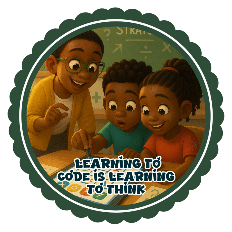 Learning to code is learning to think - Motivation Circle Sticker