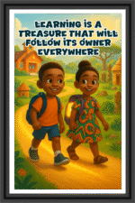 Learning is a treasure that will follow it's owner everywhere- A.I  Motivational Posters