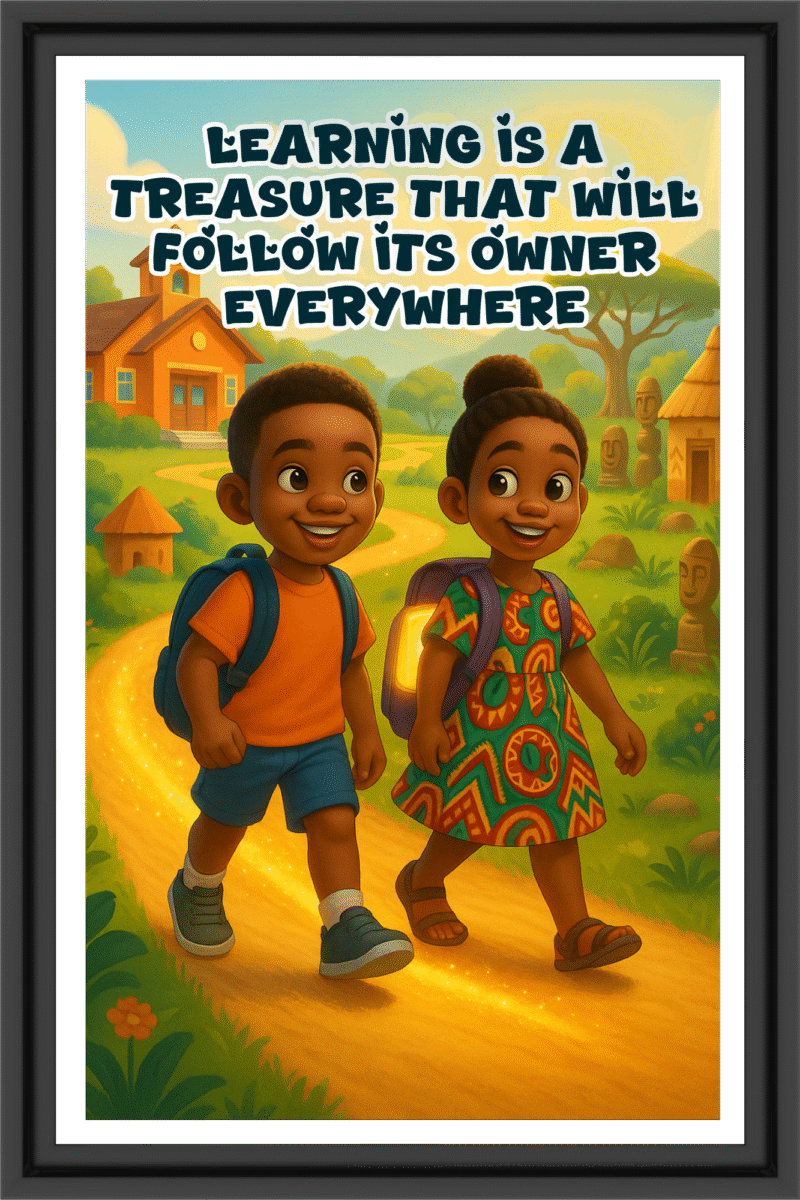 Learning is a treasure that will follow it's owner everywhere- A.I  Motivational Posters