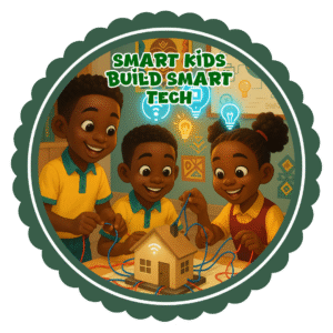 Smart kids build smart tech- Motivation Circle Sticker