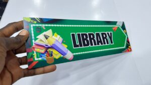 Library    - Durable Foam board Class Tag