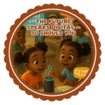 The future speaks digital- so should you.- Motivation Circle Sticker