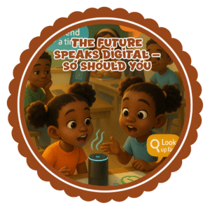 The future speaks digital- so should you.- Motivation Circle Sticker