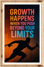 Growth happens when you push beyond your limits - A.I  Motivational Posters
