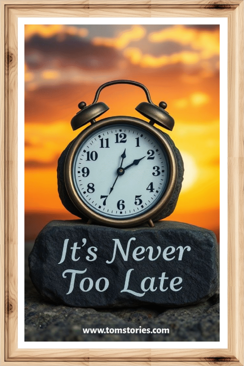 It is never too late- A.I  Motivational Posters