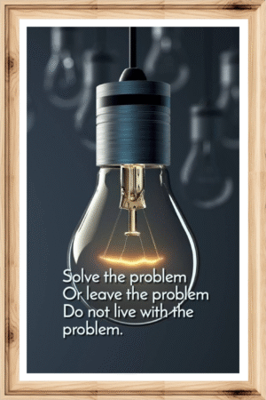 Solve the problem, Or leave the problem, Do not live with the problem- A.I  Motivational Posters