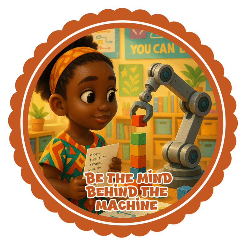 Be the mind behind the machine- Motivation Circle Sticker