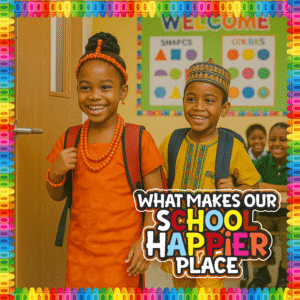 What makes our school a happier place  - Flex Display Board