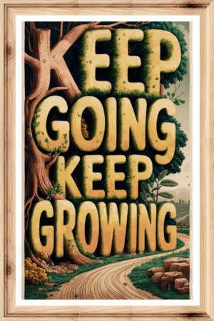 Keep going, Keep growing- A.I  Motivational Posters