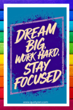 Dream big work hard, stay focused A.I  Motivational Posters
