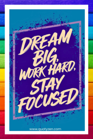 Dream big work hard, stay focused A.I  Motivational Posters
