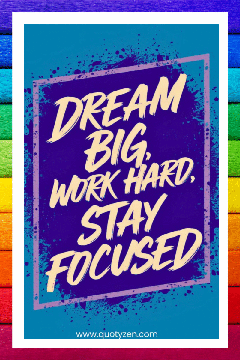 Dream big work hard, stay focused A.I  Motivational Posters
