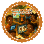 Respect starts with learning- Motivation Circle Sticker