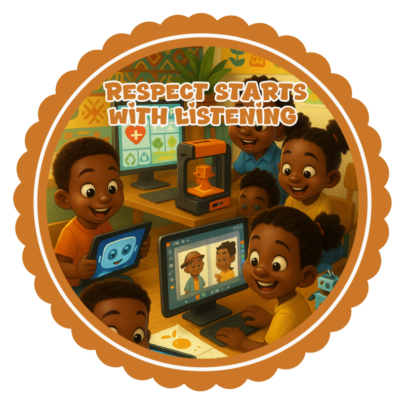 Respect starts with learning- Motivation Circle Sticker