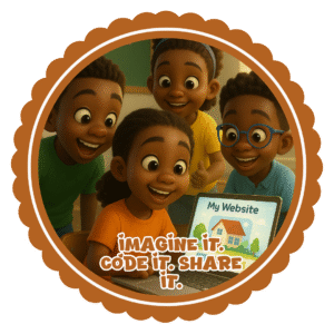 Imagine it, Code it, Share it.- Motivation Circle Sticker