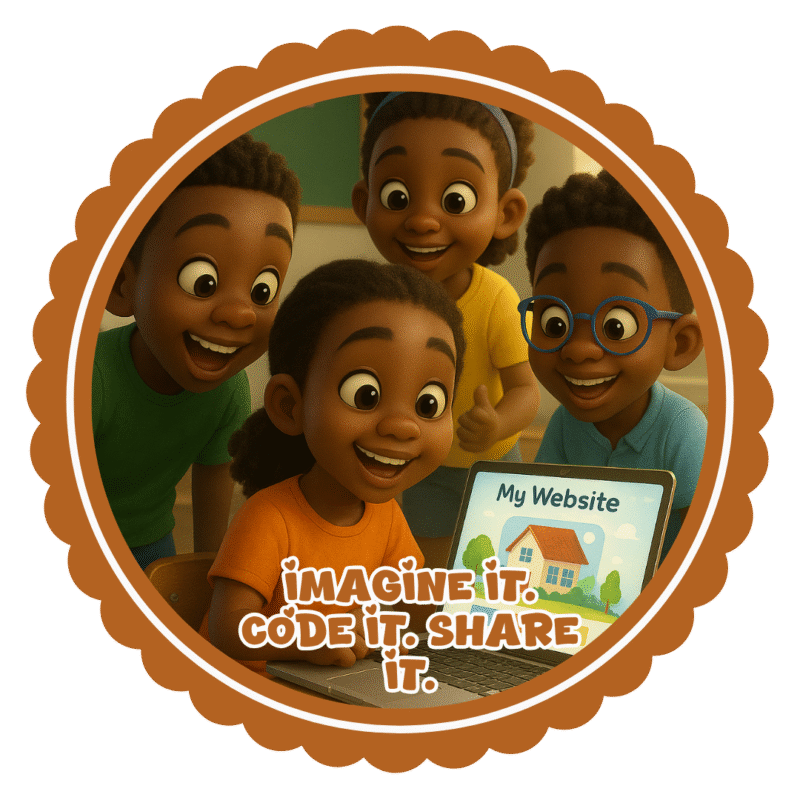 Imagine it, Code it, Share it.- Motivation Circle Sticker