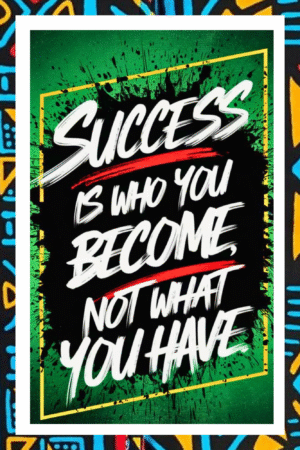 Sucess is who you become, not what you have - A.I  Motivational Posters