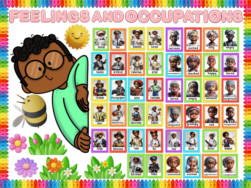 Feelings and Occupation -Sticker Display Board