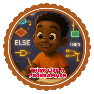 Think like a programmer- Motivation Circle Sticker