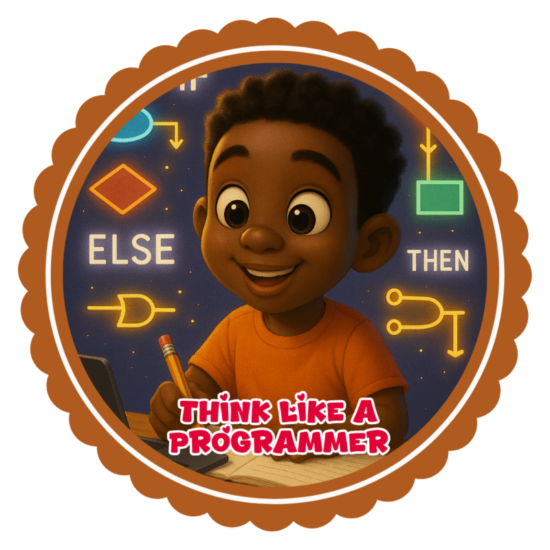 Think like a programmer- Motivation Circle Sticker