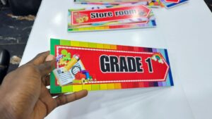 Grade 1    - Durable Foam board Class Tag