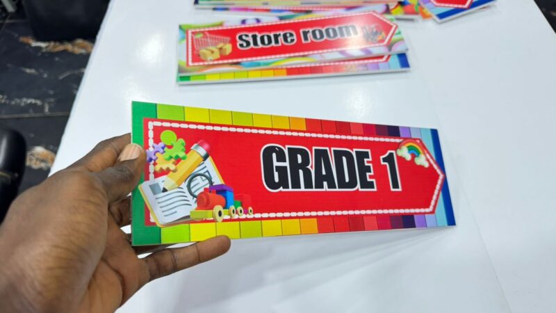 Grade 1    - Durable Foam board Class Tag