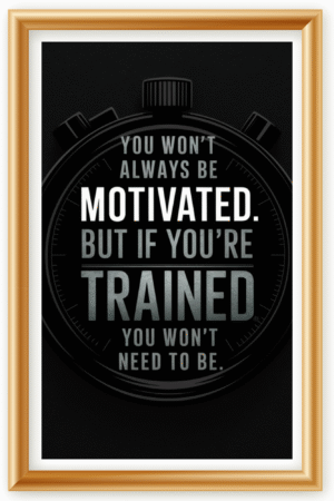 You won't always be motivated. But if you are trained you won't  need to be- A.I  Motivational Posters