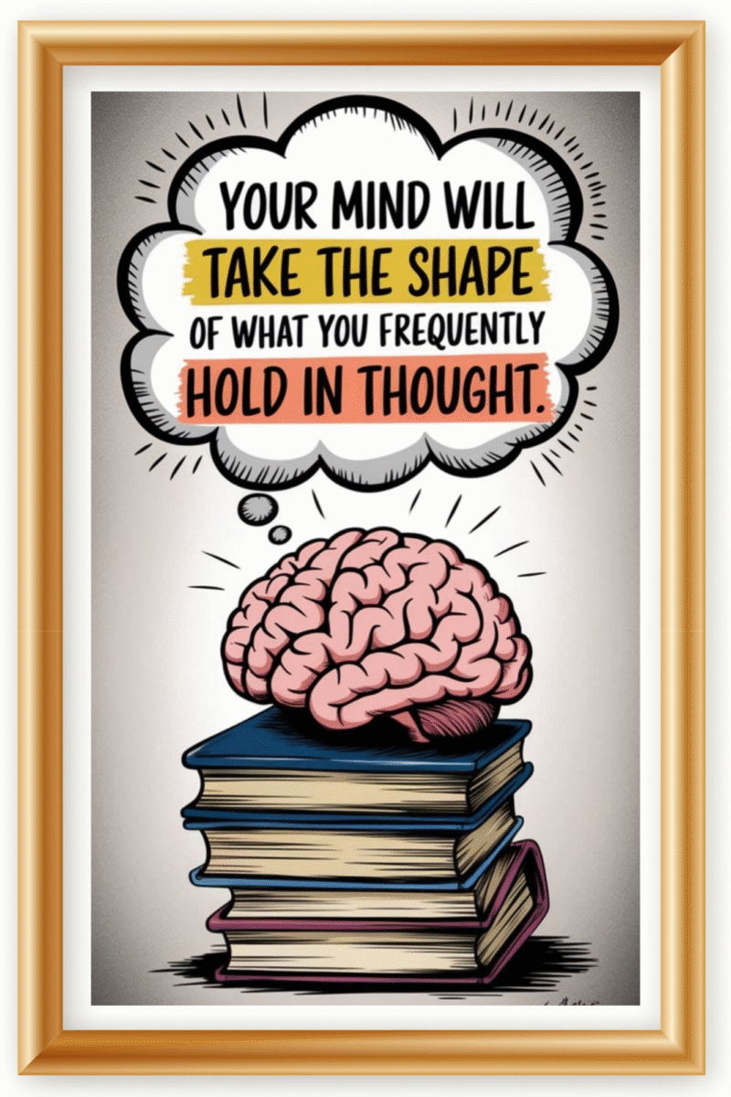 Your mind will take the shape of what you frequently hold in thought- A.I  Motivational Posters