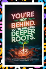 You are not behind. You are building deeper roots- A.I  Motivational Posters