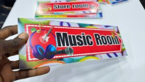 Music Room    - Durable Foam board Class Tag