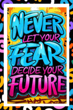 Never let your fear decide your future- A.I  Motivational Posters