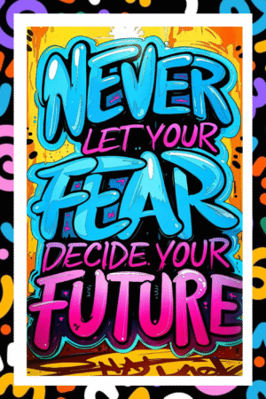 Never let your fear decide your future- A.I  Motivational Posters