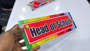Head of School    - Durable Foam board Class Tag