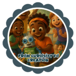 From curiosity to creation- Motivation Circle Sticker
